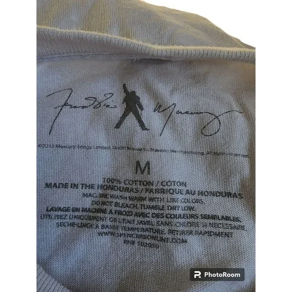 Freddie Mercury 2013 White Graphic T-Shirt Size Medium Rock Band Retro Queen - Picture 5 of 5